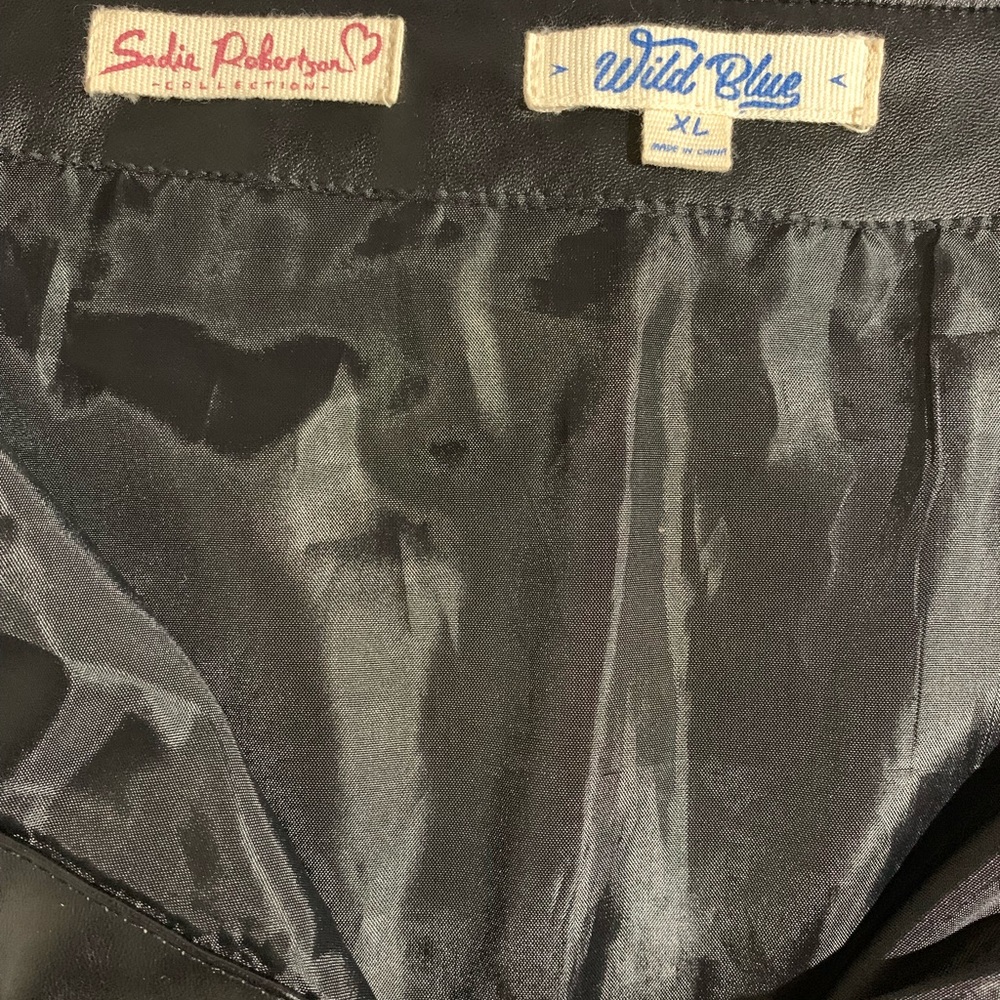 Sadie Roberson Collection. Black pleather skirt